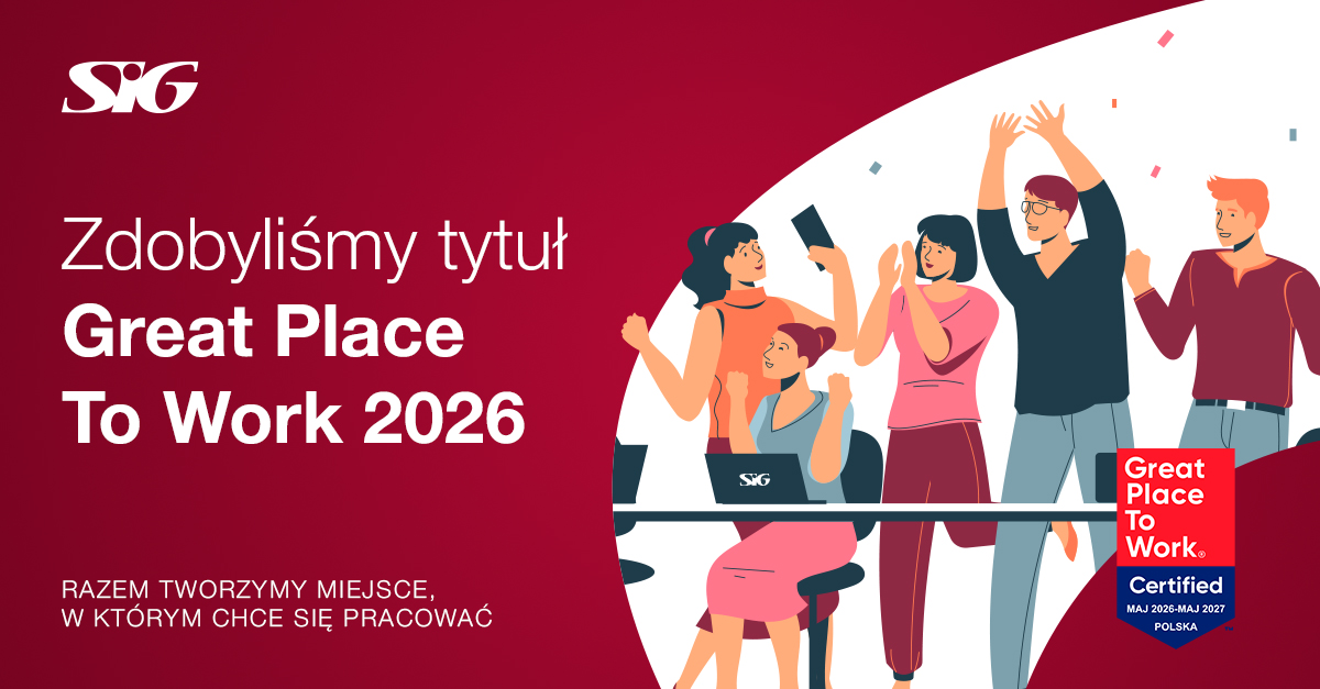 Tytuł Great Place To Work 2026 dla SIG